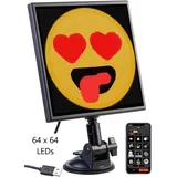 Luminea Digitales, programmierbares LED-Display, 32 x 32 LEDs, App, USB