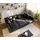 DeLife Wohnlandschaft Clovis Anthrazit Antik Optik modular Hocker - Schwarz/Grau