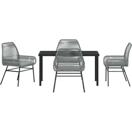 vidaXL Garten Essgruppe 5-tlg. Grau