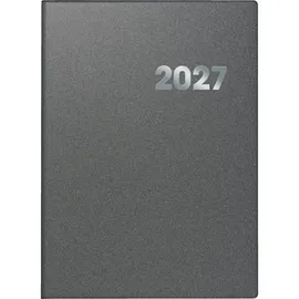 Brunnen Buchkalender 789 A4 1 Tag/Seite Kunststoff-Einband Reflection grau