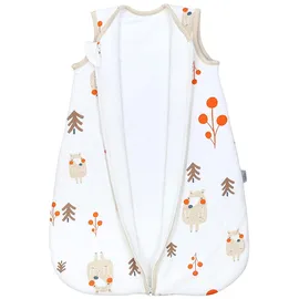 TupTam Baby Schlafsack 2.5 TOG – Warmer Winter Schlafsack Baby, OEKO-TEX, Ärmellos, Wattiert" Gr. 80, braun (bär, bäume), Schlafsäcke, L: 86cm, Obermaterial: 100% Baumwolle, Farbe: Bär/Bäume, Größe: 80-86 - 80-86