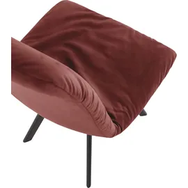 GUTMANN FACTORY Stuhl GUTMANN FACTORY, rot (rostrot, schwarz), 2 Stk., Veloursstoff uni, Polyester, Stühle, Stuhl