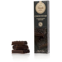 Venchi - Riegel mit Chocoviar-Überzug - „Cuor di Cacao“-Füllung mit doppeltem Überzug aus Zartbitterschokolade und 75% Chocoviar-Streusel, 200 g - Vegan - Glutenfrei
