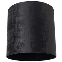 QAZQA Lampenschirm Transparant-cilinder-velours schwarz