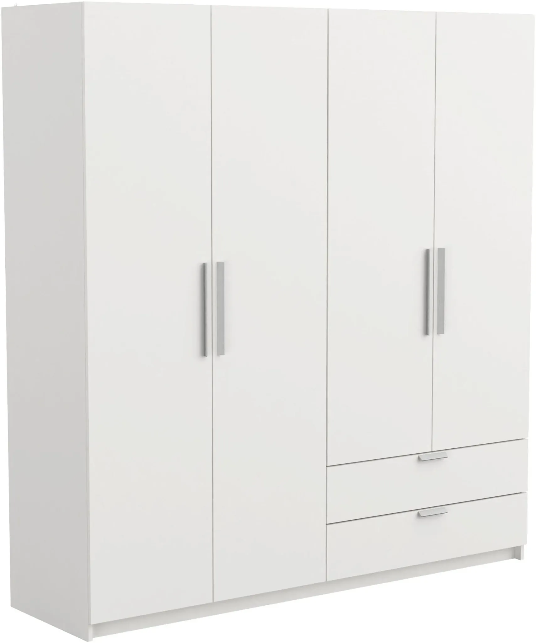 Stauraumschrank DEMEYERE GROUP, matt weiß, B:178,1cm H:191,5cm T:51,4cm, Holzwerkstoff, Schränke, Stauraumschrank
