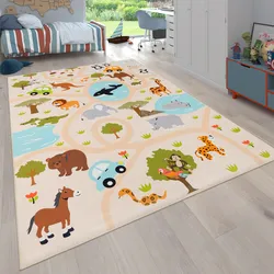 Kinderteppich »Bino 580«, rechteckig, 4 mm Höhe, Spielteppich, Motiv Straße & Autos, Kinderzimmer, 57336965-0 Mehrfarbig 4 mm