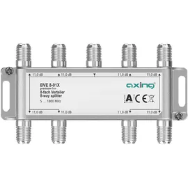 axing/skt Axing BVE 8-01X 8-Fach Verteiler 11 dB 5-1800 MHz TV Data Internet Kabelfernsehen