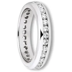 Silberring ONE ELEMENT "Zirkonia Ring aus 925 Silber" Gr. 50, silber, Fingerringe, Damen, 50,mit Zirkonia, Silber 925 (Sterlingsilber), Damen Silber Schmuck