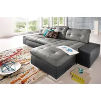 sit&more Ecksofa Palomino L-Form, wahlweise XL oder XXL und mit Bettfunktion grau|schwarz