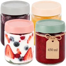 Relaxdays Einmachglas 450 ml 4 St.