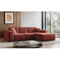 Kaiser möbel Ecksofa L-Form Siena Stoff Maloy Kirsche Rechts