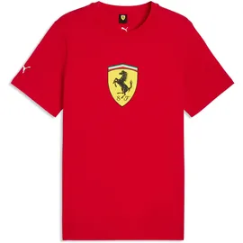 Puma T-Shirt FERRARI COLORED SHIELD TEE Regular Fit, Kurzarm, für Motorsport-Fans, Rundhalsausschnitt rot L (52/54)