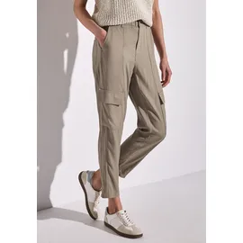 STREET ONE Paperbag Hose Cargo-Look Grau 44
