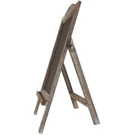 Mendler Werbetafel HWC-E51, Aufsteller Kreidetafel, 66x37x27cm Shabby-Look Vintage ~ braun