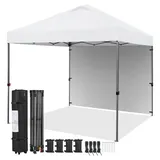 Yaheetech Faltpavillon 3x3m mit 1 Seitenwand, Pop Up Pavillon Wasserdicht Stabil Wetterfest, Höhenverstellbar uv Schutz 50+ Faltzelt mit