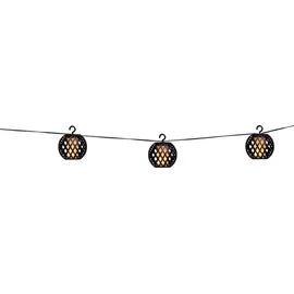 Grundig Lichterkette Kunststoff 8 LED Laternen 12 Lumen inkl. Solarpanel schwarz