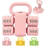2-in-1-verstellbares Hantelset für Frauen, abnehmbare Hanteln und Kettlebell-Kombination, Heimfitnessgeräte für Krafttraining, kompaktes Design mit mehreren Gewichtsoptionen (Rosa)