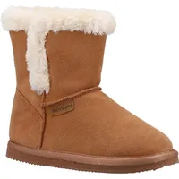 Hush Puppies - Mädchen Hausschuhe "Ashlynn", Wildleder FS9398 (30,5 EU) (Hellbraun) - Hellbraun - 30,5