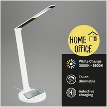 Briloner Led Schreibtischlampe Tischlampe Büro Induktive Ladefläche Dimmbar Touch Cct