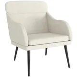 vidaXL Sessel Creme 63x76x80 cm Samt