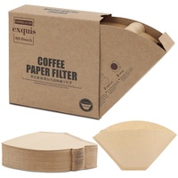 SUNYA Papier Kaffeefilter #2, 100 Stück natürliche ungebleichte Einweg-Kaffeefilter für 1-4 Tassen Kaffeebereiter und Kaffeemühle