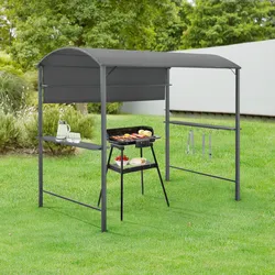 Grillpavillon Pyrgos 215 x 220 x 140 cm Dunkelgrau