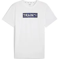 Puma Herren, Graphic Train Funktions T-Shirt weiss