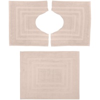 CosìCasa Badteppich-Set aus 3 Stück, 100 % Baumwolle, 3-teiliges Set aus Frottee, ideal für Badezimmer-Teppiche, modern, waschbar, 3 Stück