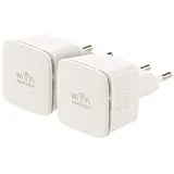 7links 2er-Set Mini-WLAN-Repeater WLR-350.sm mit Access-Point & WPS-Knopf