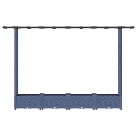 vidaXL Hochbeet mit Rankgitter und Dach 203 x 40 x 123 cm Grau