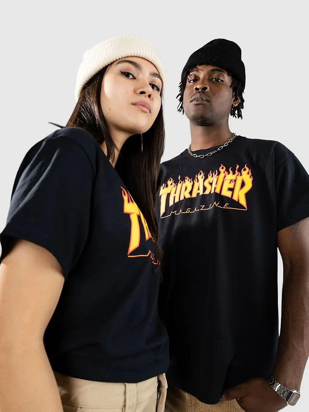 Thrasher Flame T-Shirt black Gr. M