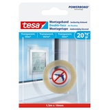 Tesa Montageband für transparente Oberflächen und Glas, 1,5m x 19mm