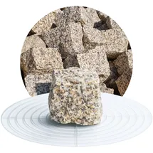 Schicker Mineral Granit Pflastersteine gelb-grau 5x5x5 cm 25 kg Sack