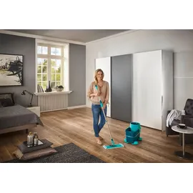 Leifheit 2er Set Wischbezug CLEAN TWIST M super soft 33 cm für Parkett, | Holzböden