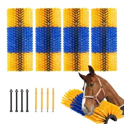 VEVOR 4x Kratzbürste Viehbürste Scheuerbürste für Nutztiere Pferde 51x19x10cm