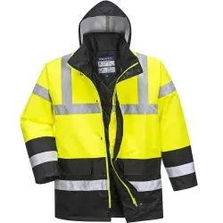 PORTWEST® Warnschutz Winterjacke Kontrast Traffic, gelb/schwarz 1 Stück, Größe: S