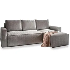 masseno Ecksofa Potaro Polyester 3-Sitzer Grau