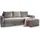 masseno Ecksofa Potaro Polyester 3-Sitzer Grau