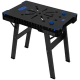ECD Germany Werkbank Mobiler Werktisch klappbare & platzsparende Multifunktions Werkbank, Werkbanktisch ideal als Sägebock bis 150kg schwarz