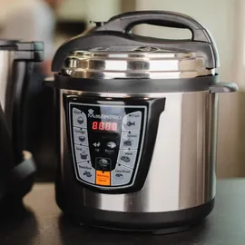 BERGNER Elektrischer Schnellkochtopf mit 8 Programmen 6l 1000w - Chrome