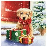 Home fashion Home Fashion®, Little Puppy Lunch-Servietten aufgefaltetes Maß