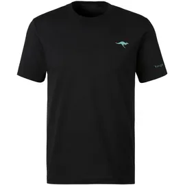 KangaROOS T-Shirt 2er-Pack, mit Print auf der Brust Gr. S, petrol, schwarz, , 19338908-S