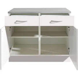 WIHO KÜCHEN Unterschrank Kiel 100 x 50 x 85 cm Weiß