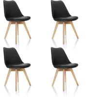 HJH Office Stühle, SCANDI Kunststoff Schwarz