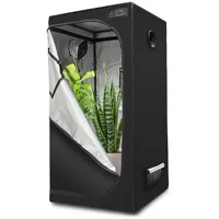 Grow Expert Gewächshaus Grow Box Zelt - 1680D Stoff ultradicht & stärkste Reißverschlüsse, Diamantreflektierende Innenseite, hohes Anbauzelt und EZ-View-Fenster 120 cm x 200 cm x 120 cm