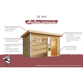 Karibu Saunahaus Bosse 1' mit Vorraum und klassischer Tür 231 x 273 x 235 cm