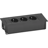EVOline Evoline, Steckdosenelement EVOline Frame-Dock 3xSchukosteckdose schwarz