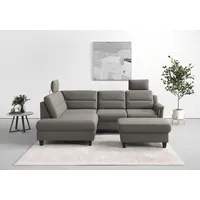 sit&more Ecksofa SIT & MORE "Farö L-Form", braun (schlamm), B:251cm H:90cm T:187cm, Sofas, Ecksofa, inklusive Federkern, wahlweise mit Bettfunktion und Bettkasten