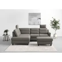sit&more Ecksofa SIT & MORE "Farö L-Form", braun (schlamm), B:251cm H:90cm T:187cm, Sofas, Ecksofa, inklusive Federkern, wahlweise mit Bettfunktion und Bettkasten
