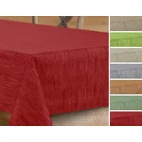 Beautex Tischdecke Wachstuchtischdecke rund oval eckig, Georginias Wachstuch Tischdecke (1-tlg) rot Oval | 140 cm x 200 cm